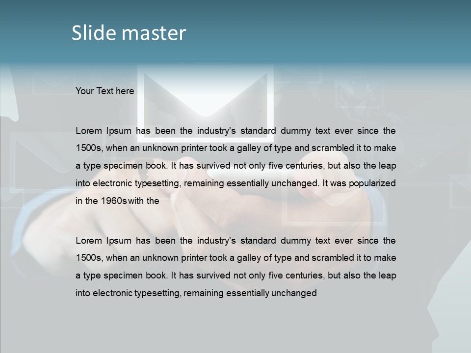Man White Touchscreen PowerPoint Template