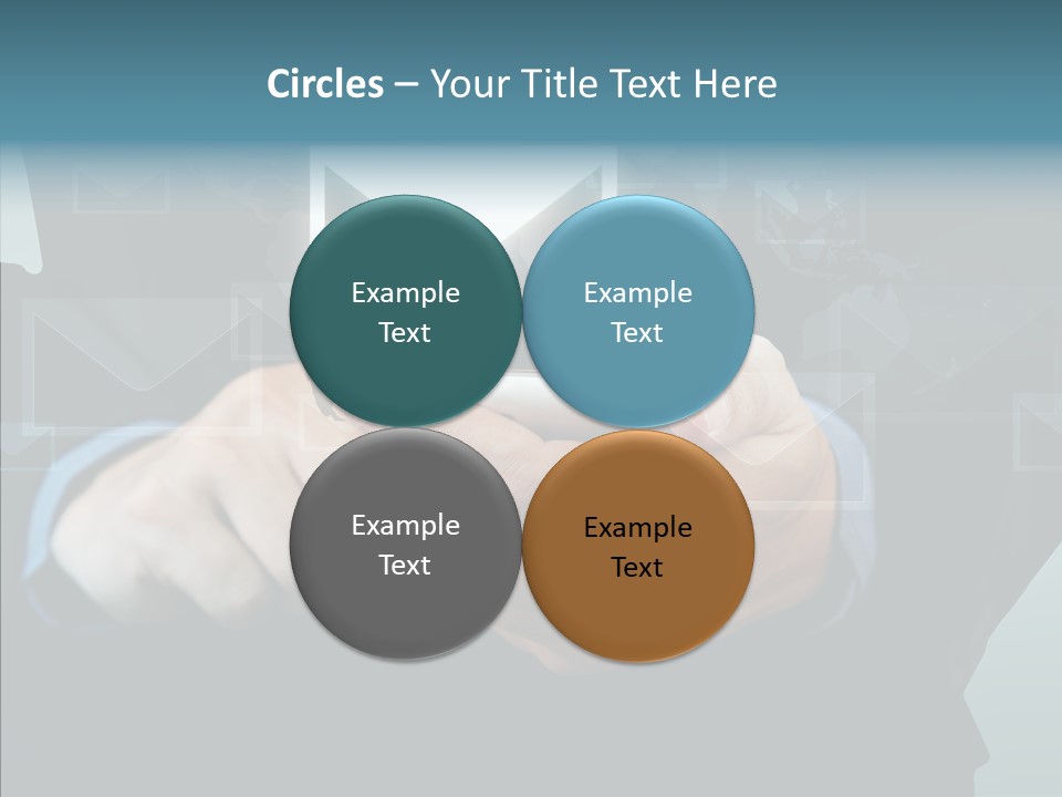 Man White Touchscreen PowerPoint Template