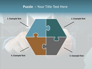 Man White Touchscreen PowerPoint Template