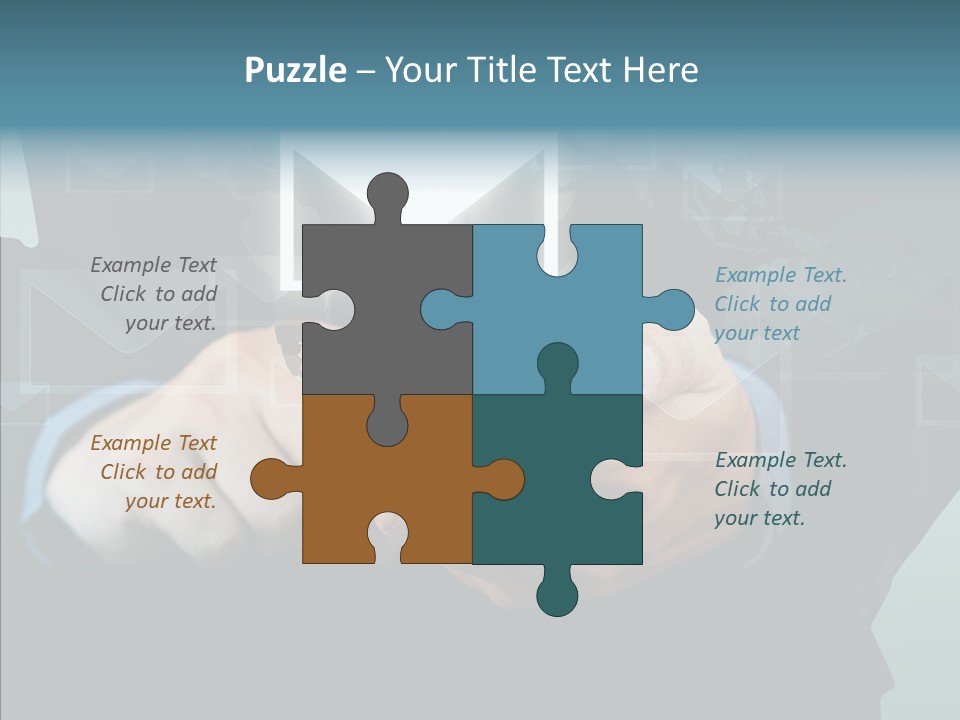 Man White Touchscreen PowerPoint Template