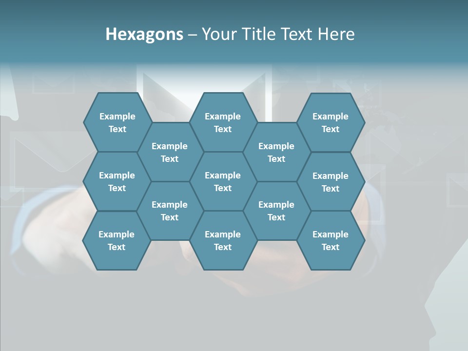 Man White Touchscreen PowerPoint Template