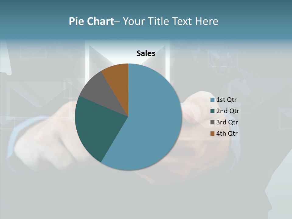 Man White Touchscreen PowerPoint Template