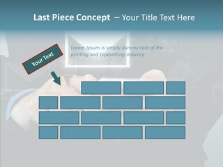 Man White Touchscreen PowerPoint Template