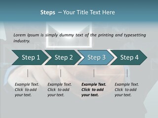 Man White Touchscreen PowerPoint Template