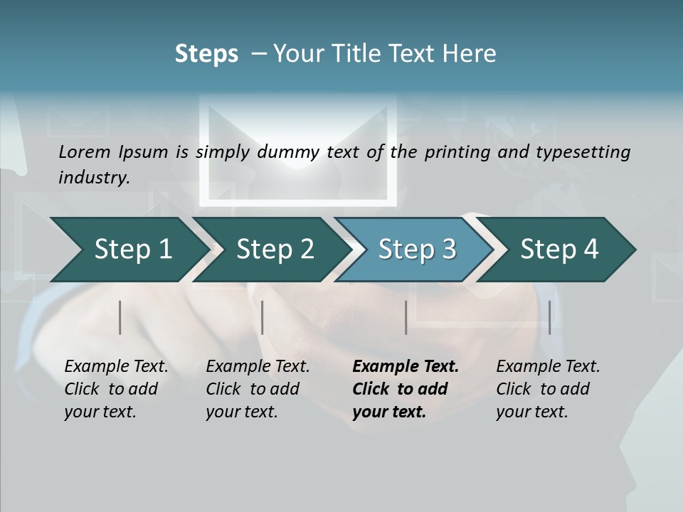 Man White Touchscreen PowerPoint Template