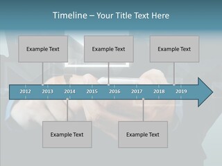 Man White Touchscreen PowerPoint Template