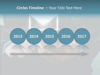 Man White Touchscreen PowerPoint Template