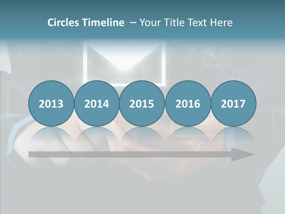 Man White Touchscreen PowerPoint Template