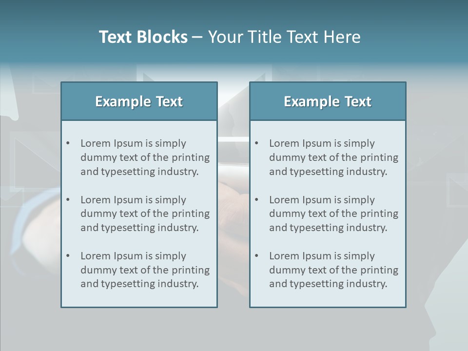 Man White Touchscreen PowerPoint Template