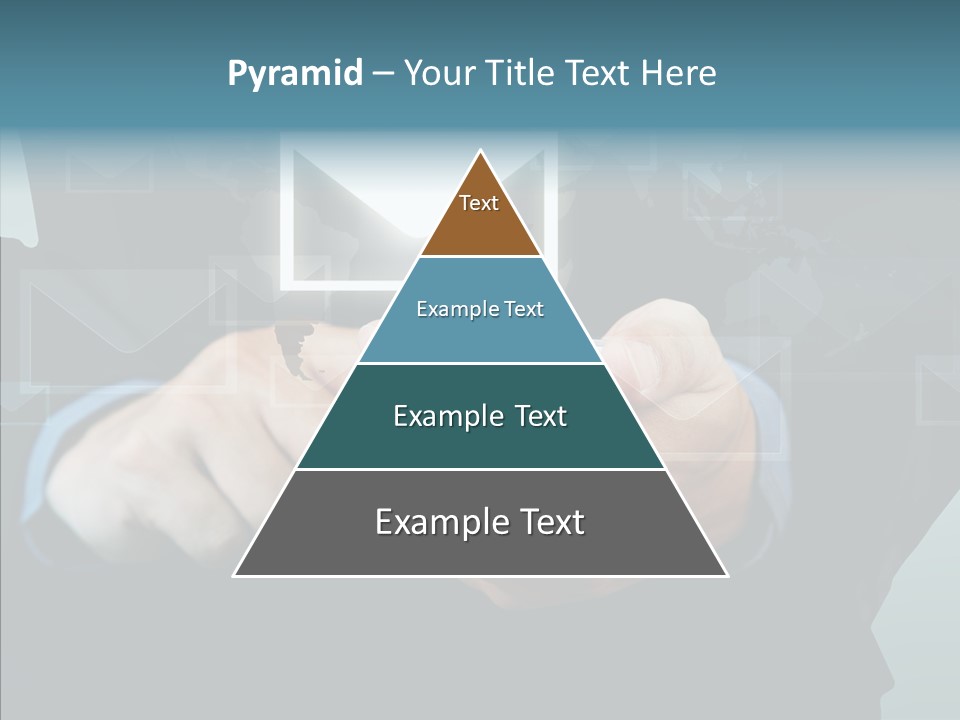 Man White Touchscreen PowerPoint Template