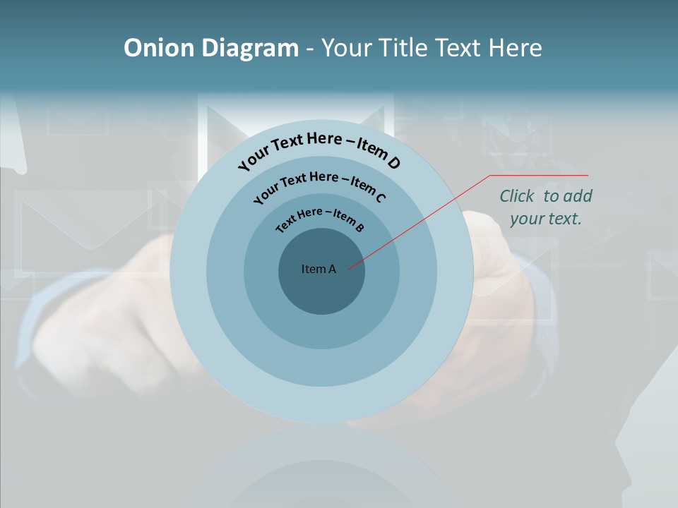 Man White Touchscreen PowerPoint Template