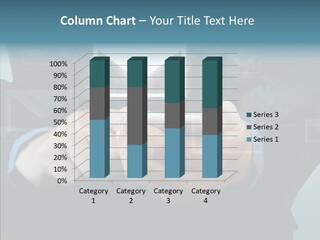 Man White Touchscreen PowerPoint Template