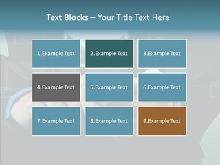 Man White Touchscreen PowerPoint Template