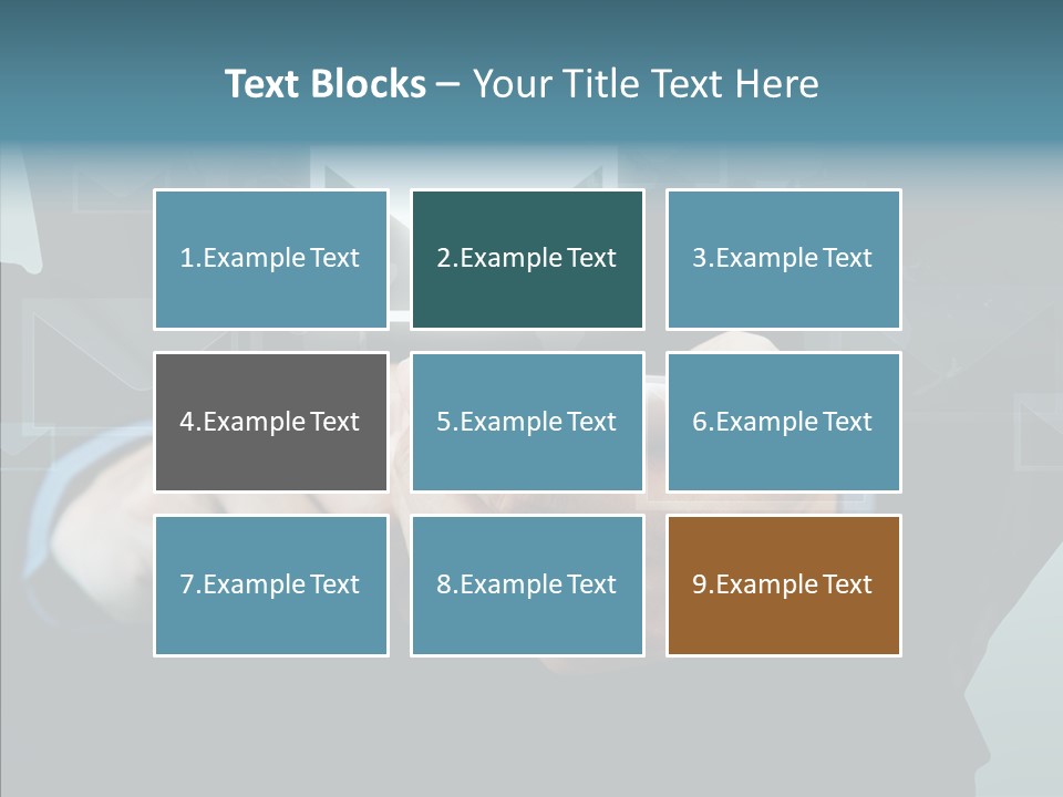 Man White Touchscreen PowerPoint Template