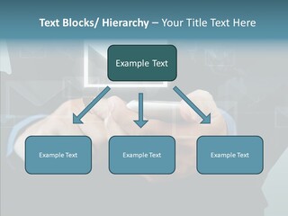 Man White Touchscreen PowerPoint Template