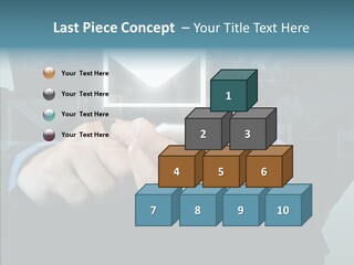 Man White Touchscreen PowerPoint Template