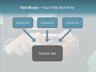 Man White Touchscreen PowerPoint Template
