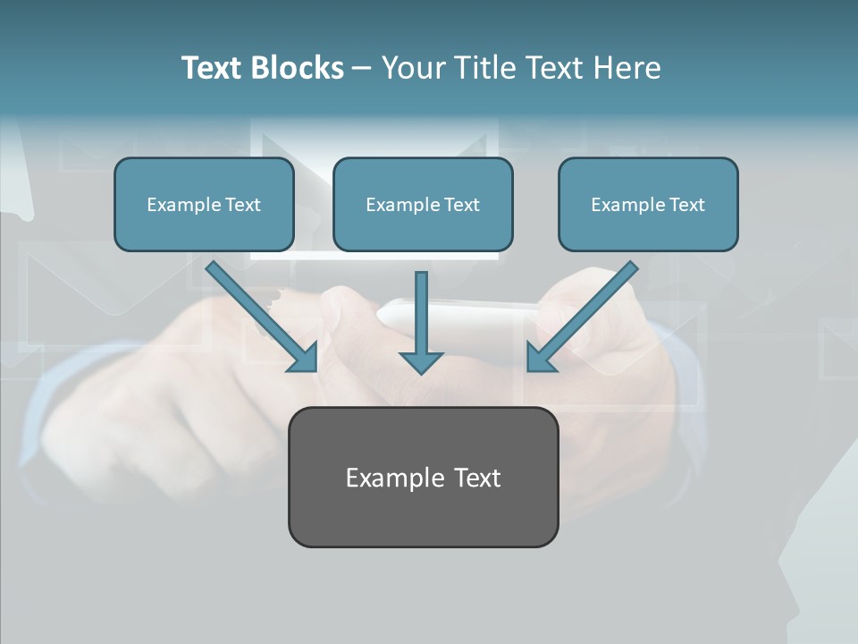 Man White Touchscreen PowerPoint Template