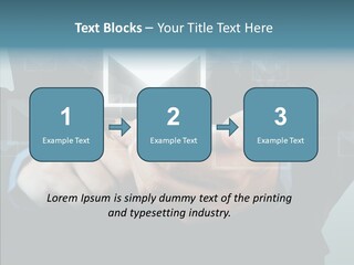 Man White Touchscreen PowerPoint Template