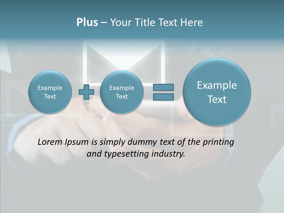 Man White Touchscreen PowerPoint Template