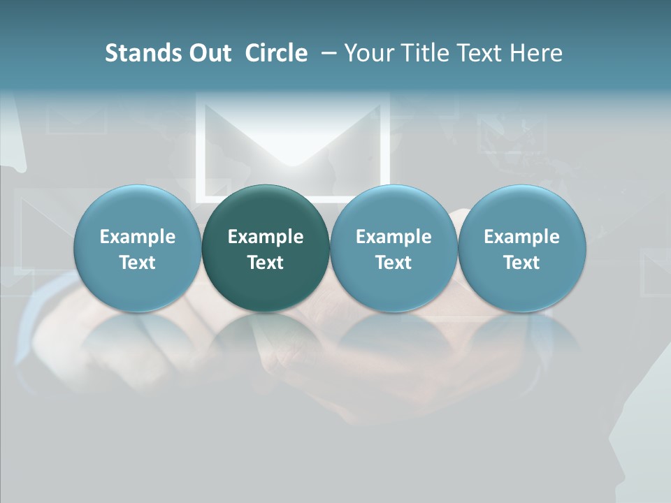 Man White Touchscreen PowerPoint Template