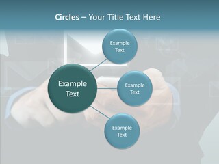 Man White Touchscreen PowerPoint Template