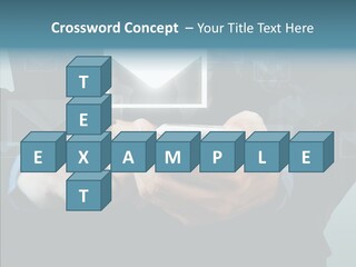Man White Touchscreen PowerPoint Template