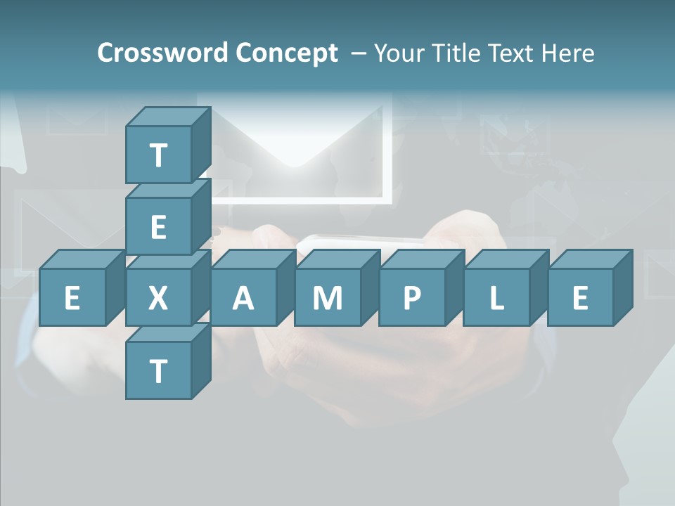 Man White Touchscreen PowerPoint Template