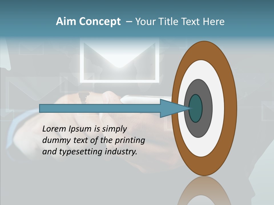 Man White Touchscreen PowerPoint Template