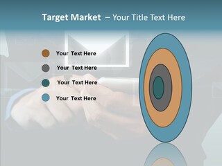 Man White Touchscreen PowerPoint Template
