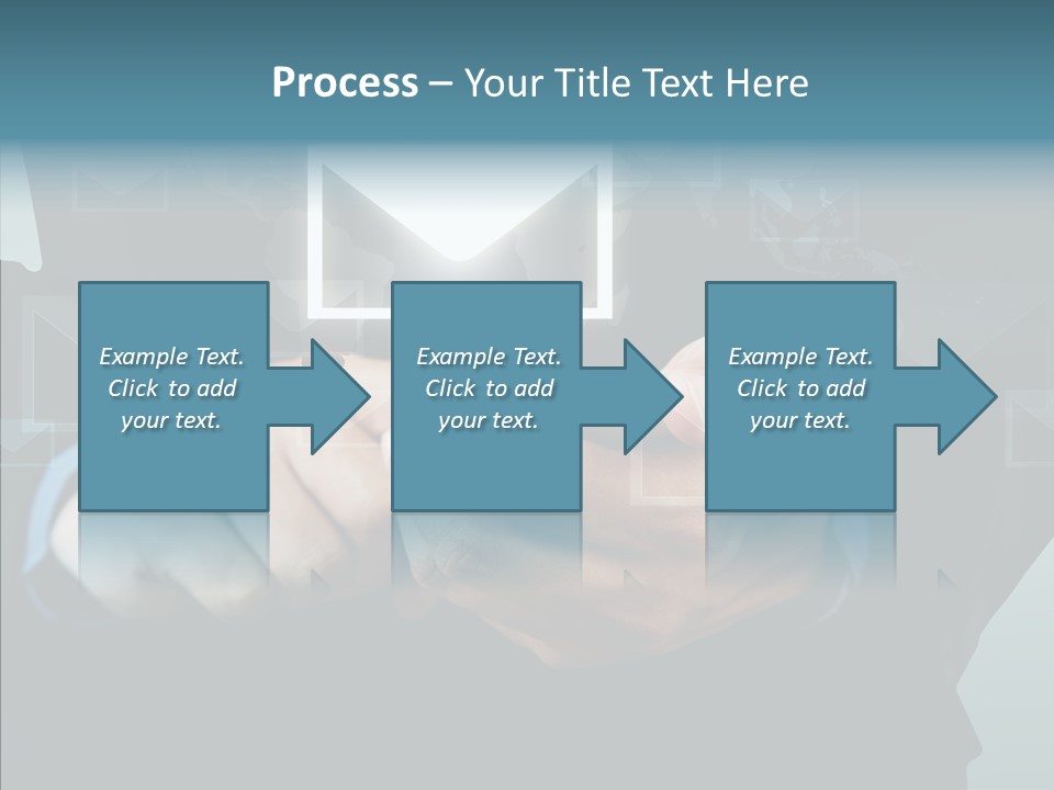 Man White Touchscreen PowerPoint Template