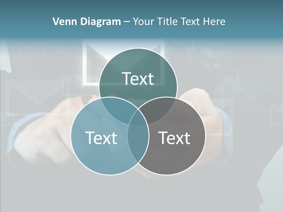 Man White Touchscreen PowerPoint Template