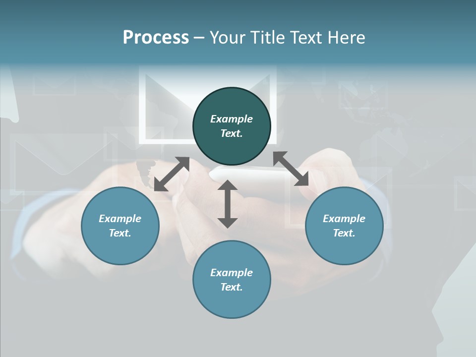 Man White Touchscreen PowerPoint Template