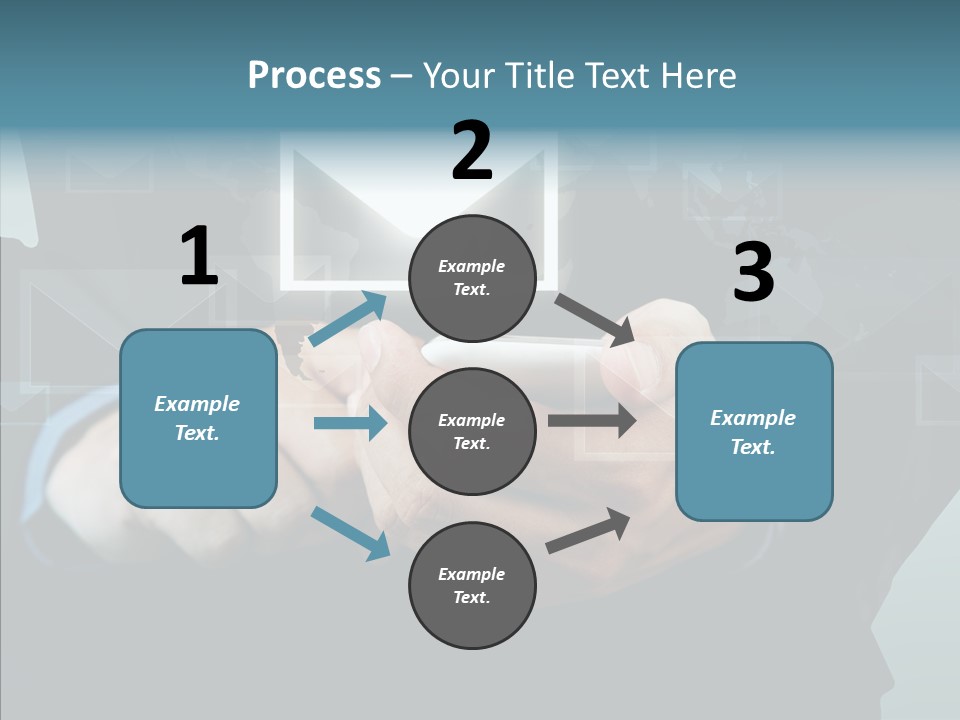 Man White Touchscreen PowerPoint Template