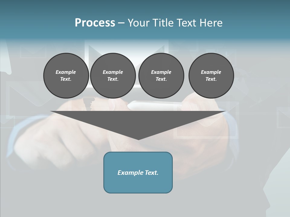 Man White Touchscreen PowerPoint Template