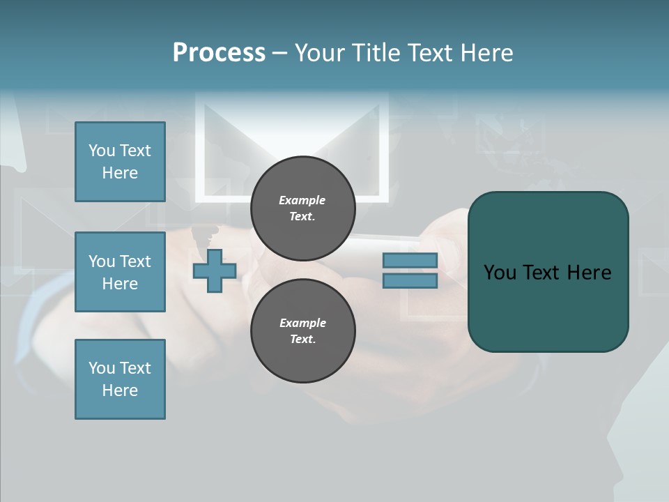 Man White Touchscreen PowerPoint Template