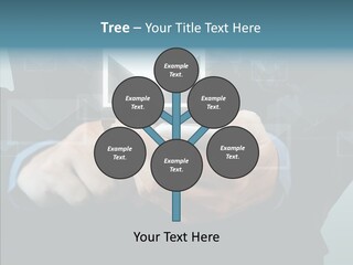 Man White Touchscreen PowerPoint Template