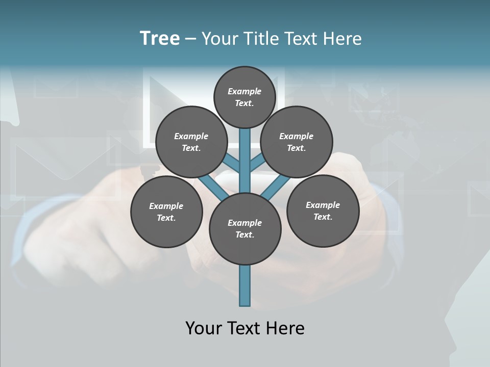 Man White Touchscreen PowerPoint Template