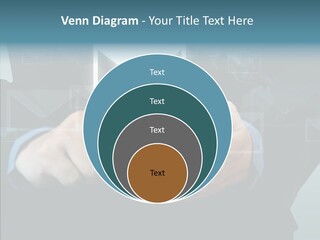 Man White Touchscreen PowerPoint Template