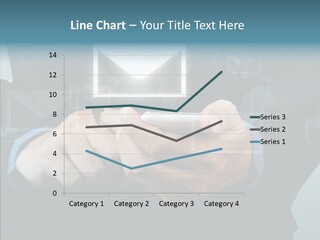 Man White Touchscreen PowerPoint Template