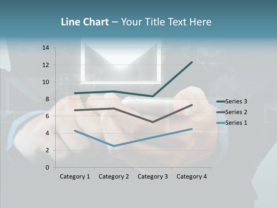 Man White Touchscreen PowerPoint Template