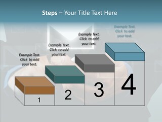 Man White Touchscreen PowerPoint Template