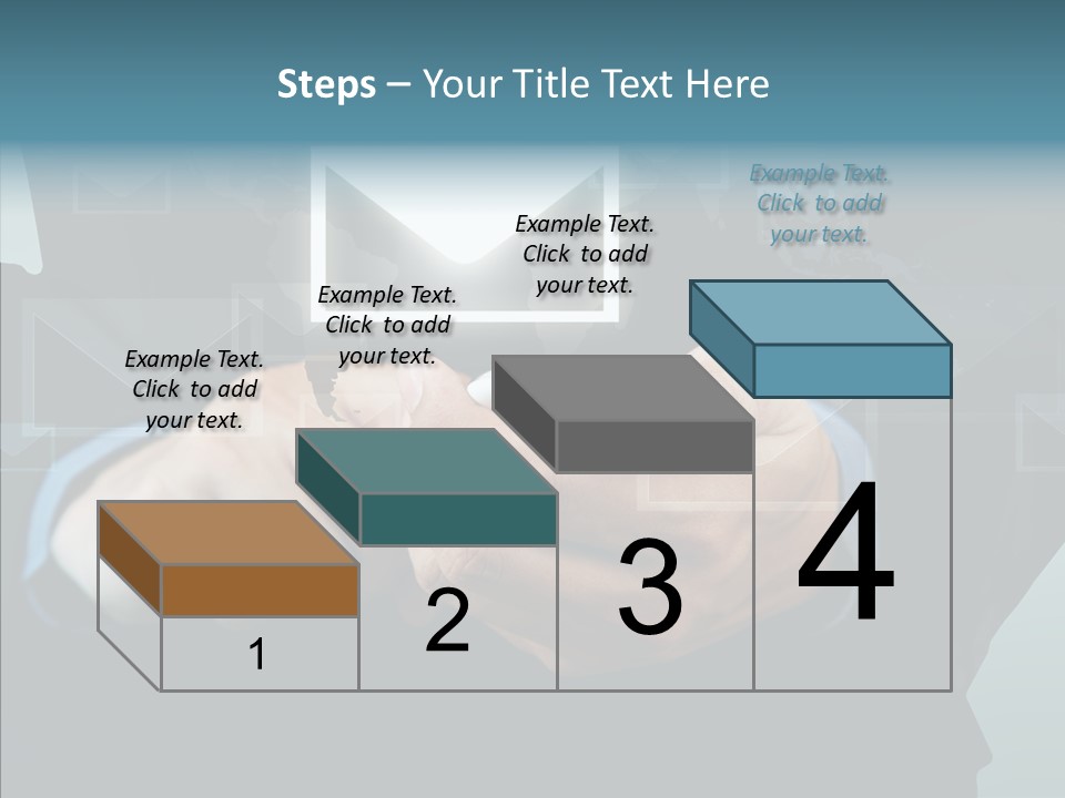 Man White Touchscreen PowerPoint Template