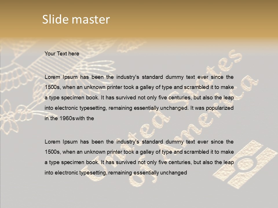 Personal Vacation America PowerPoint Template