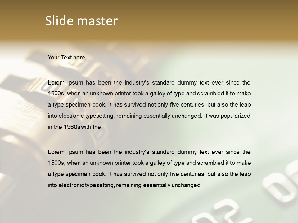 Number Photography Nobody PowerPoint Template
