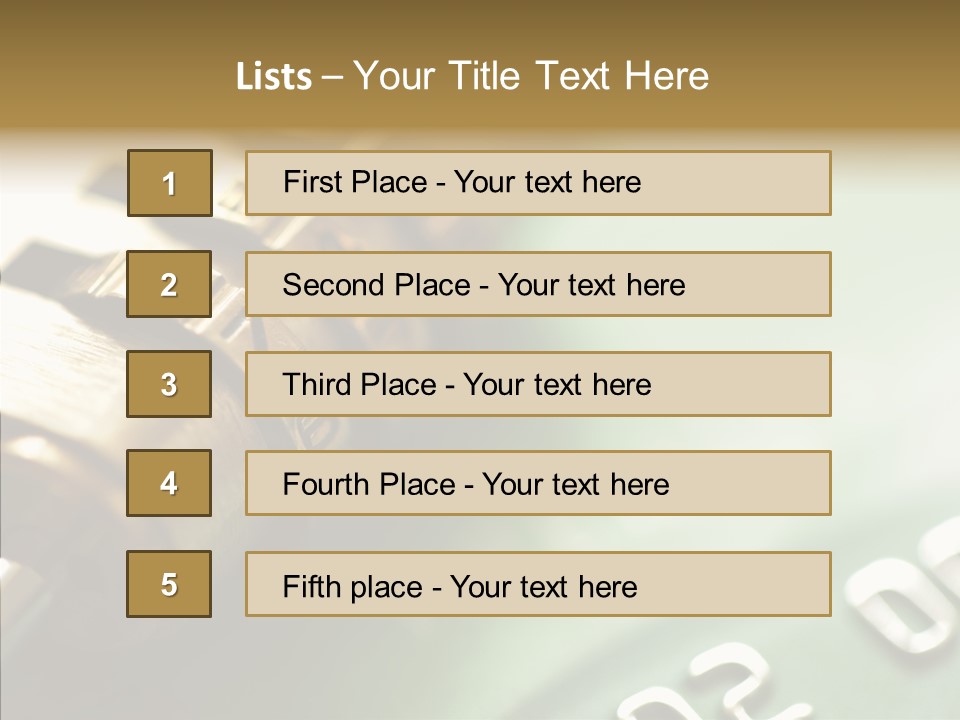 Number Photography Nobody PowerPoint Template