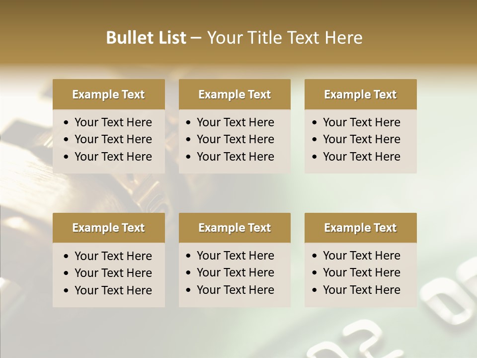 Number Photography Nobody PowerPoint Template