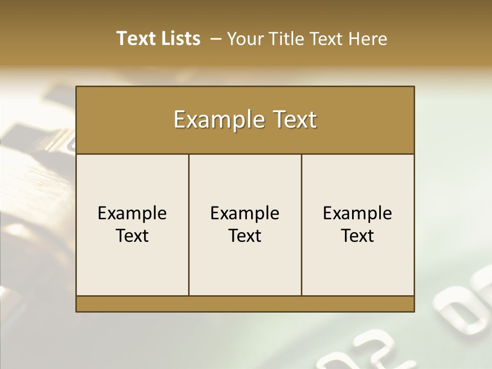 Number Photography Nobody PowerPoint Template