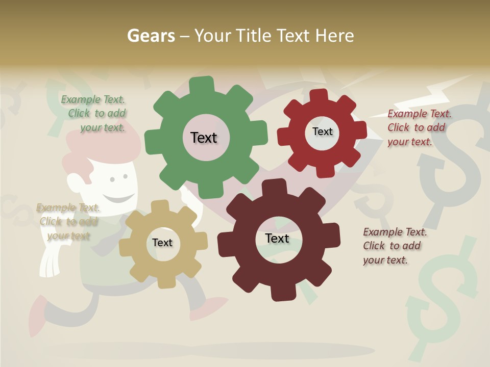 Cartoon Cash Dragnet PowerPoint Template