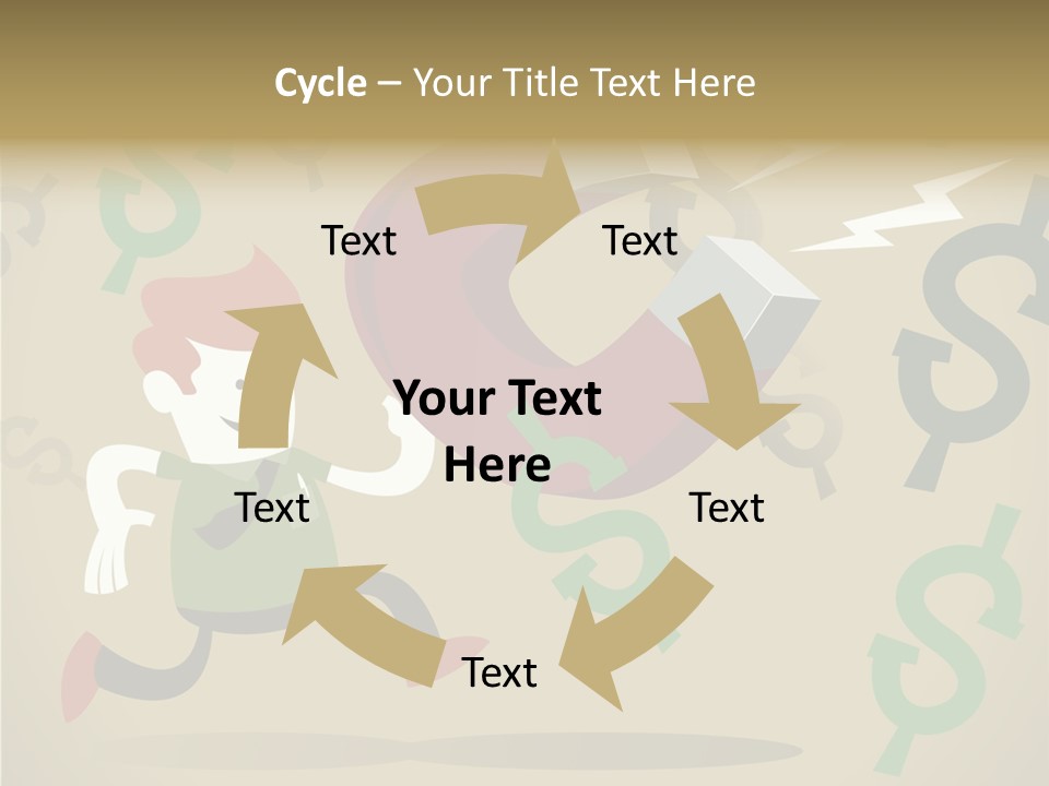 Cartoon Cash Dragnet PowerPoint Template